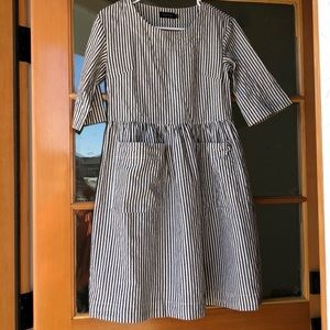 ROOLEE striped dress Black+White
